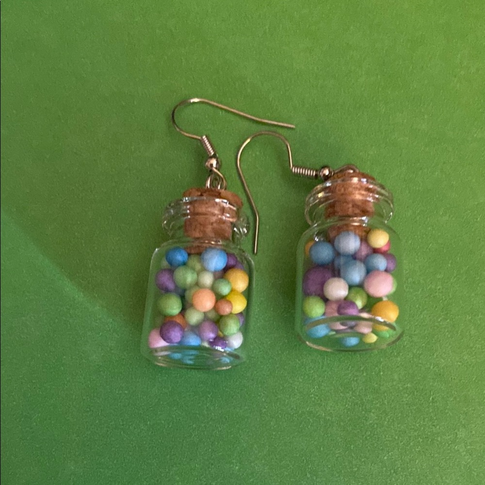 Colorful Bubble Gum Jar Earrings